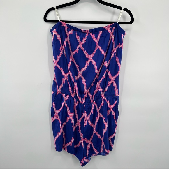 Lilly Pulitzer Ritz Romper Deep Dive Engineered Blue Nautical Santorini XL - Picture 4 of 11